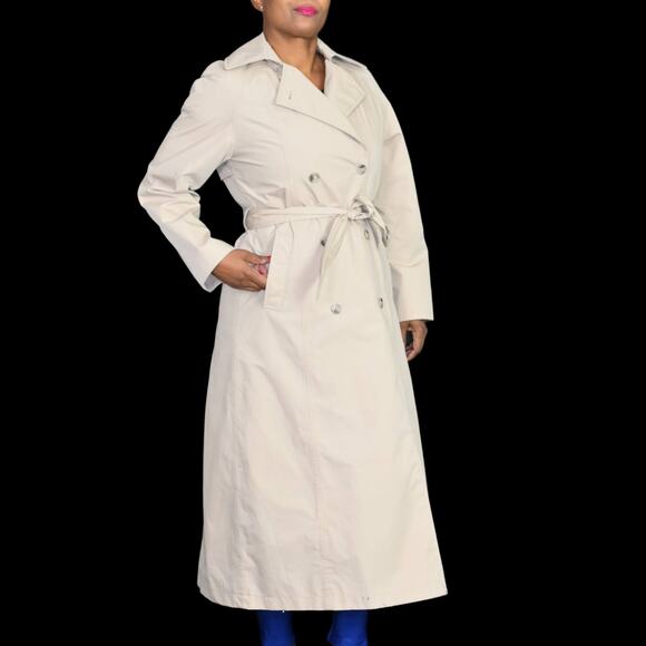 Vintage Orvis Trench Coat Khaki Tan All Weather Removable Liner Belted Size 6 - Picture 11 of 16